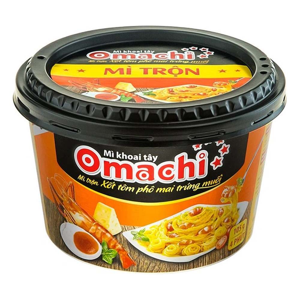 Mì Omachi trộn xốt tôm phô mai trứng muối tô 105g/12
