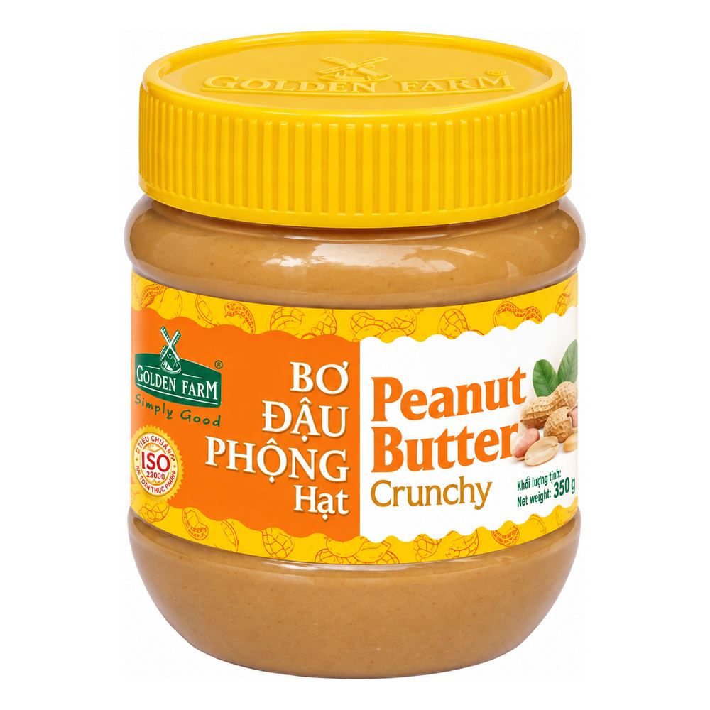 Bơ đậu phộng hạt Golden Farm 170gr/12