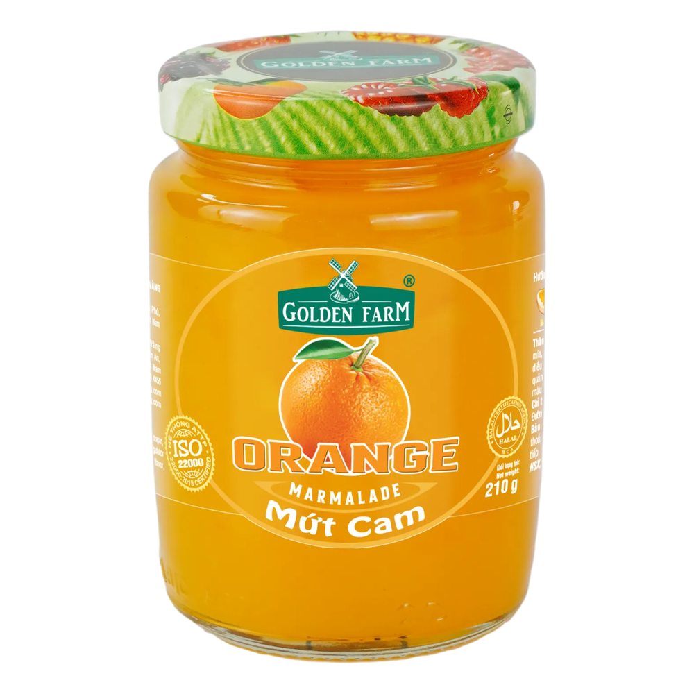 Mứt cam Golden Farm 210gr/12