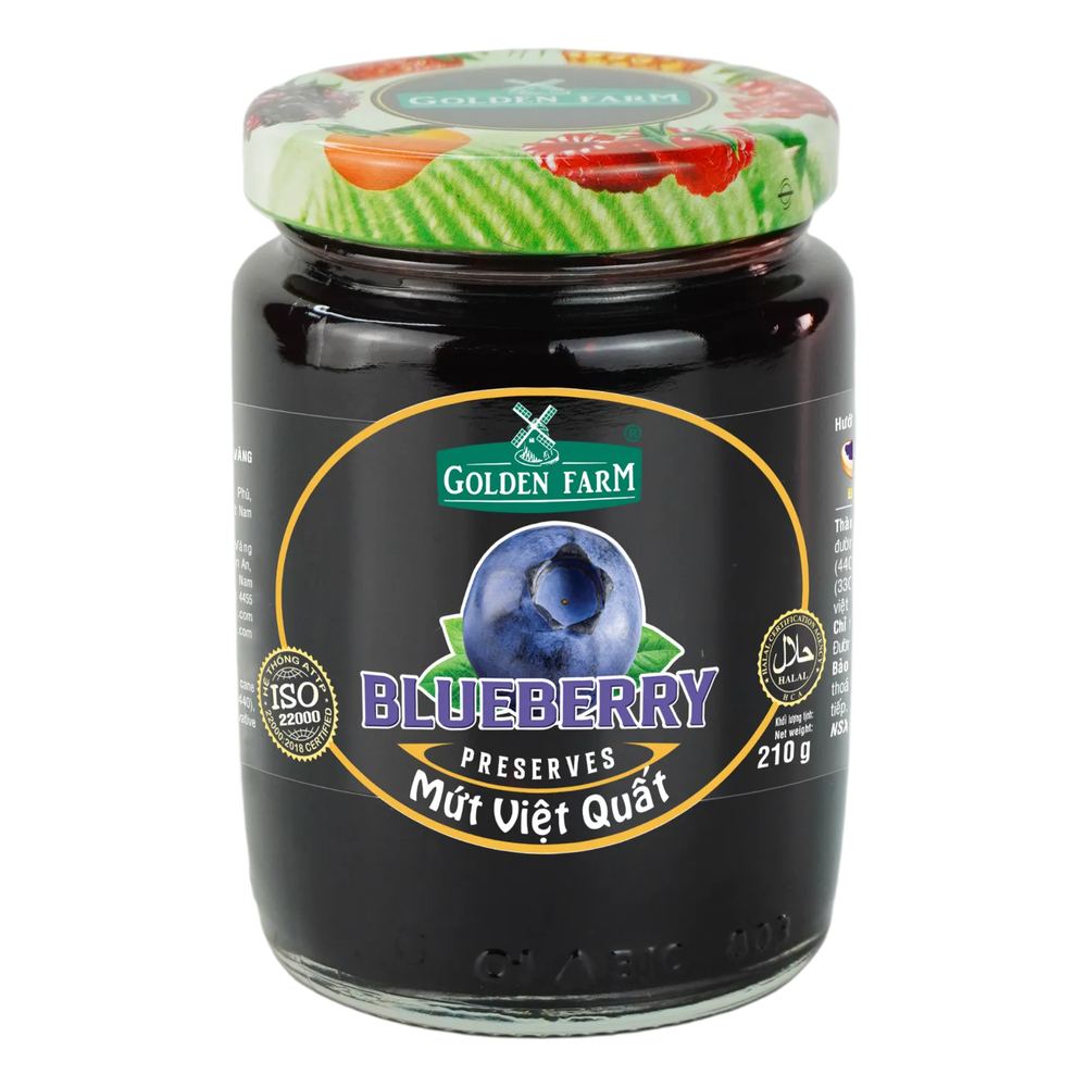 Mứt việt quất Golden Farm 210gr/24