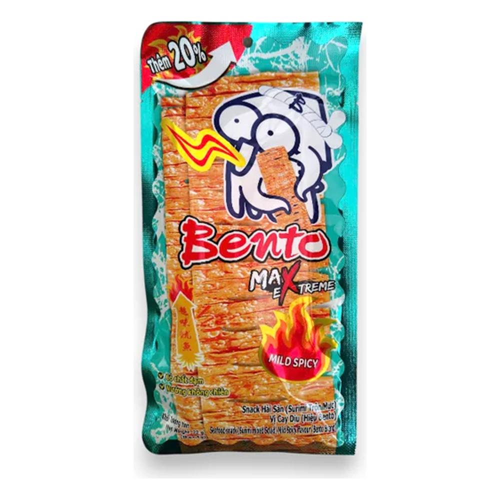 Snack mực Bento hải sản vị cay dịu (xanh ngọc) 18gr+4gr/36
