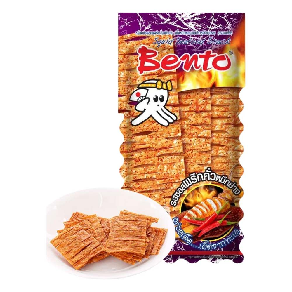Snack mực Bento hải sản vị nướng sốt ớt (tím) 18gr+4gr/36