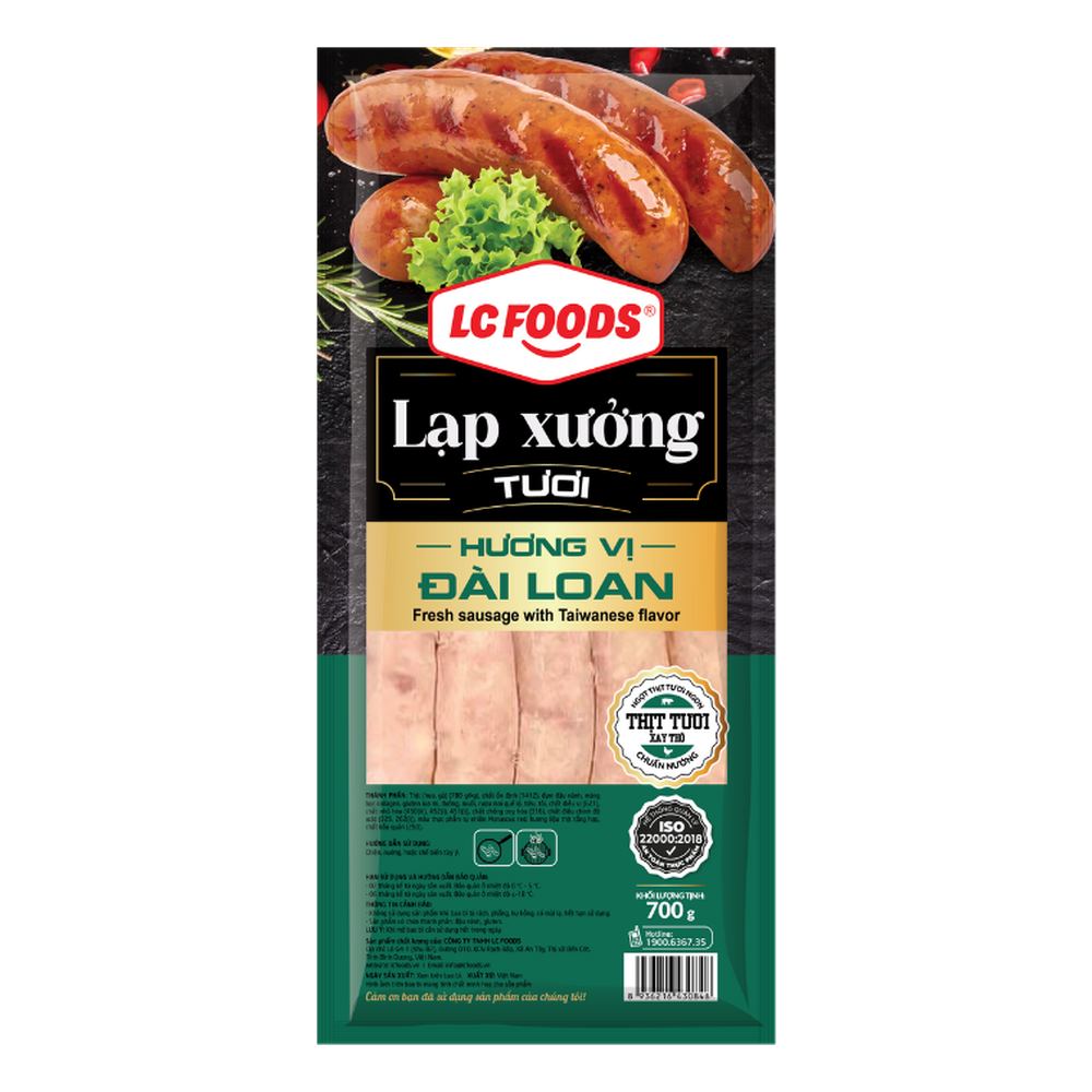 Lạp xưởng tươi vị đài loan LC FOODS 700gr/28