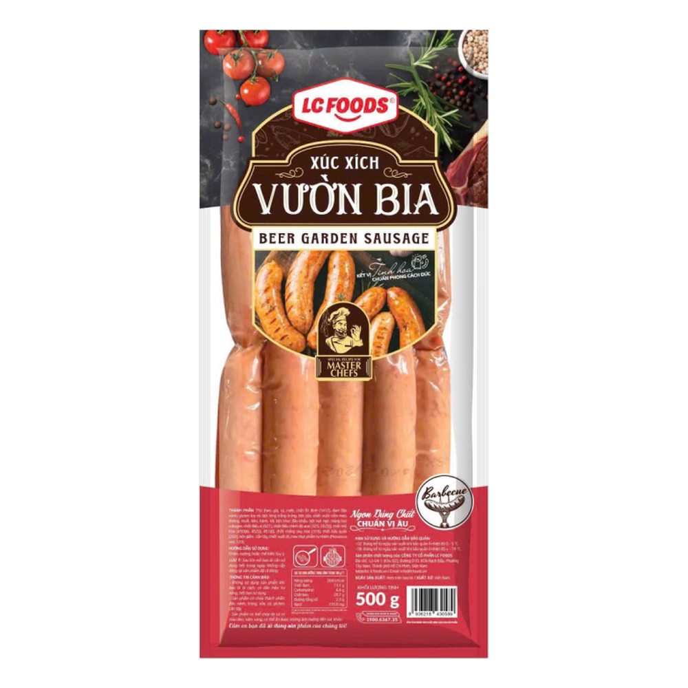 Xúc xích vườn bia LC FOODS 500gr/30