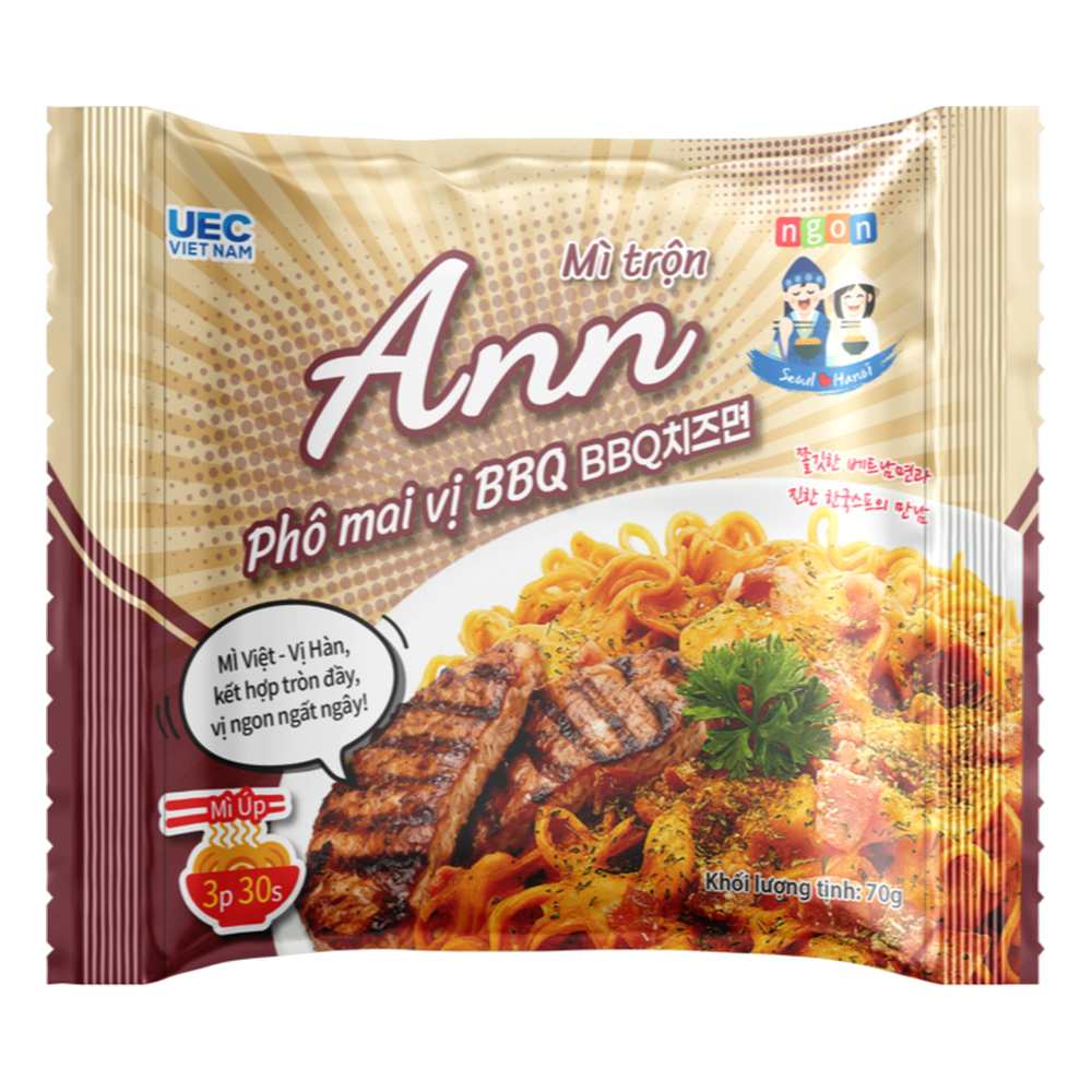 Mì trộn Ann phô mai vị BBQ 70gr/30