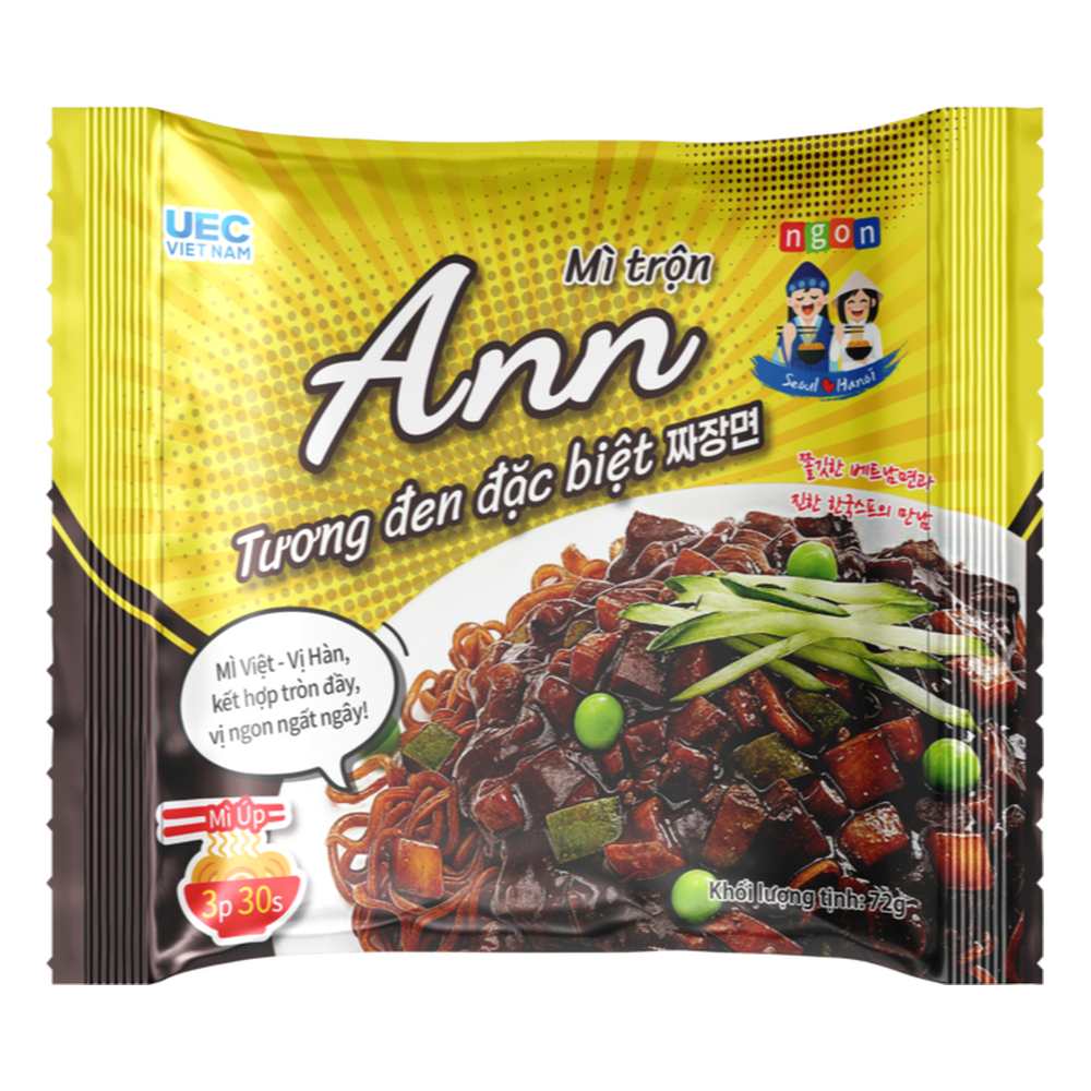 Mì trộn Ann tương đen đặc biệt 72gr