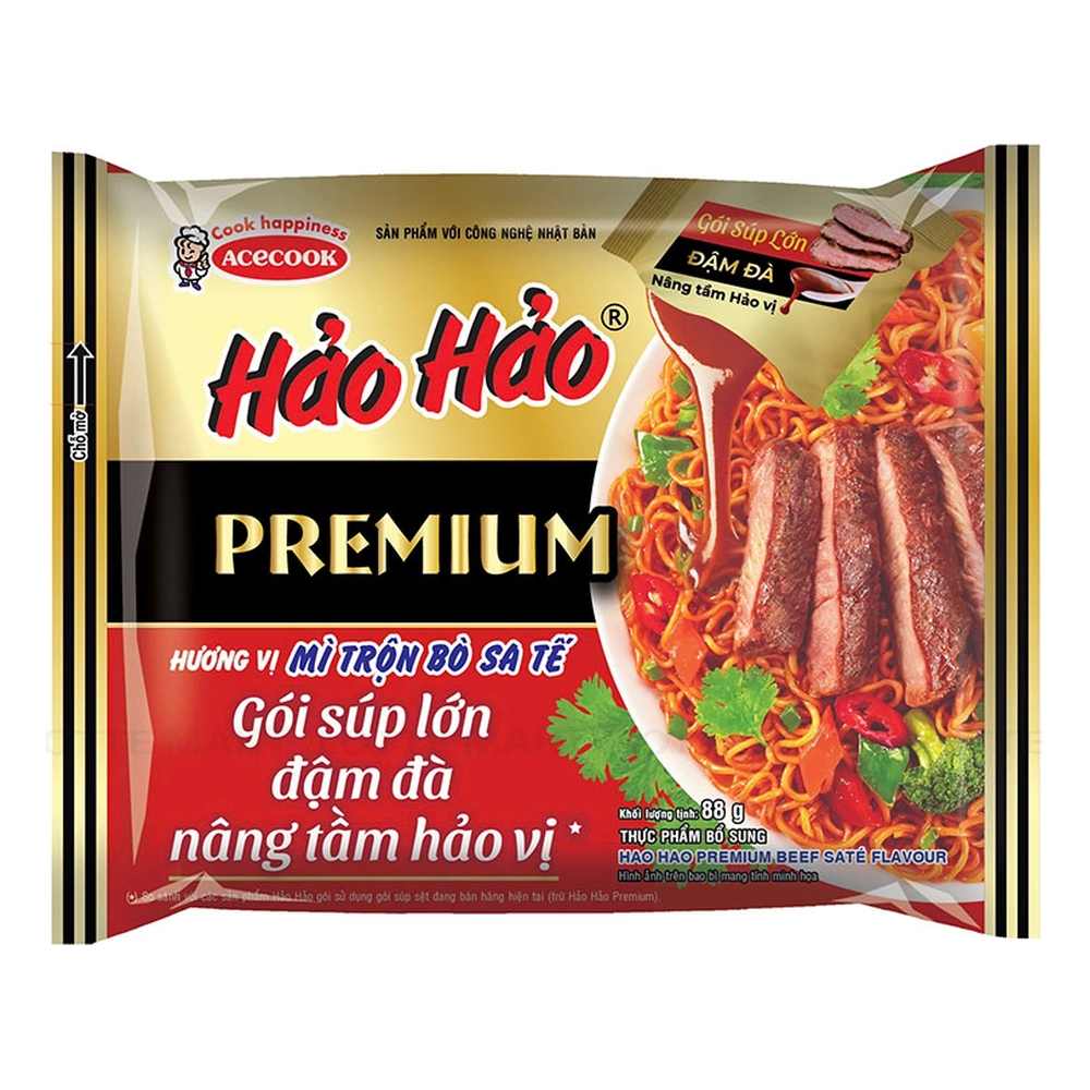 Mì hảo hảo Premium vị trộn bò sa tế 88gr/30