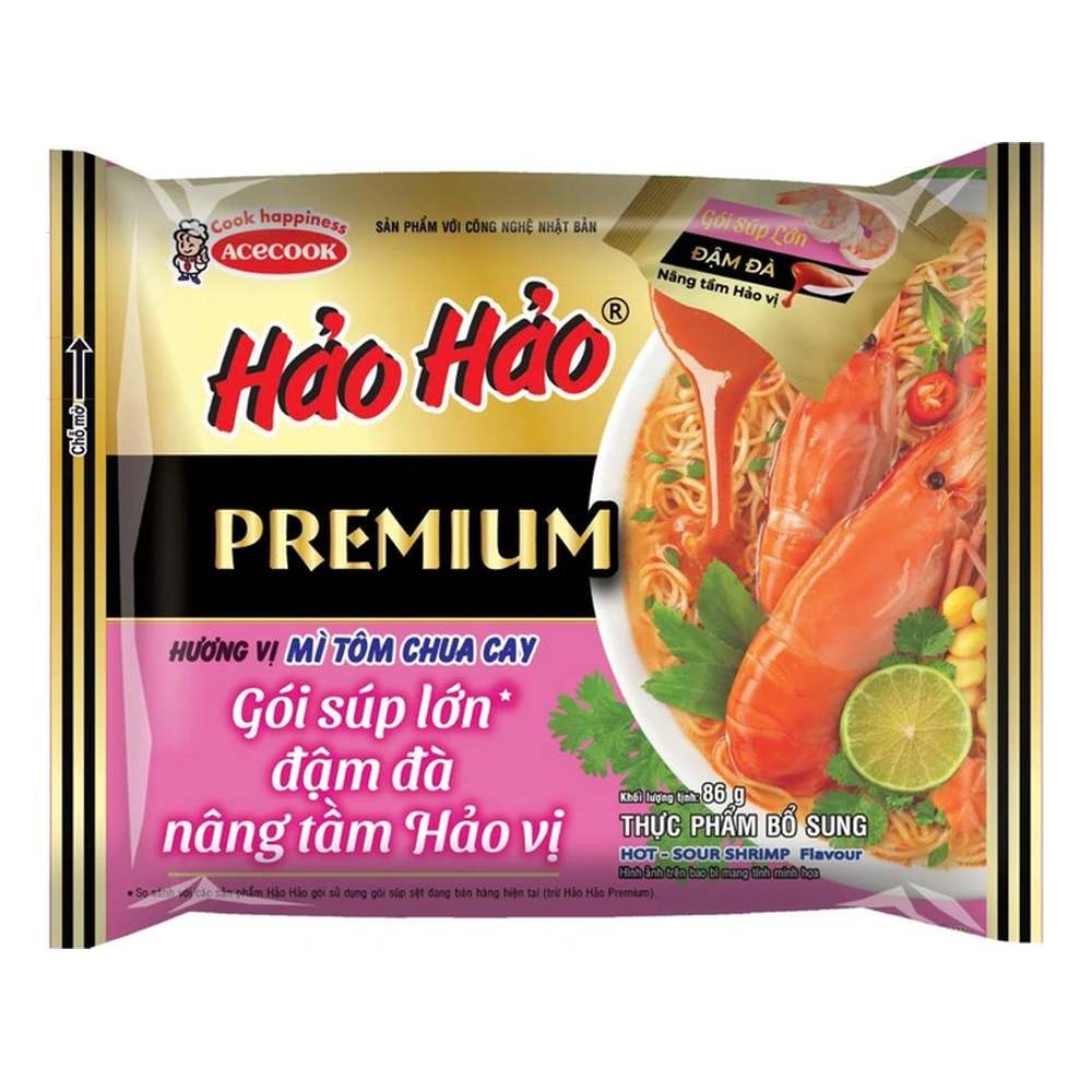 Mì hảo hảo Premium vị tôm chua cay 88gr