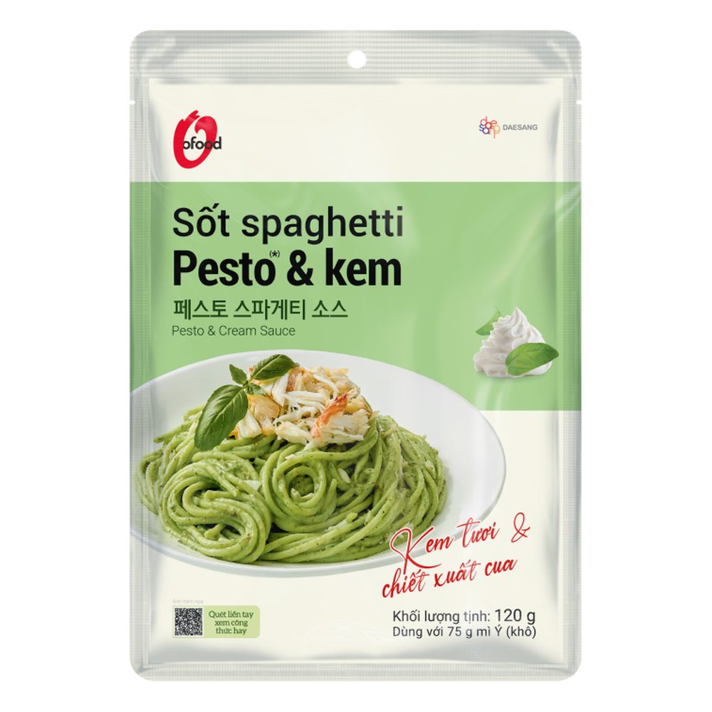 Sốt spaghetti pesto & kem O'Food 120gr