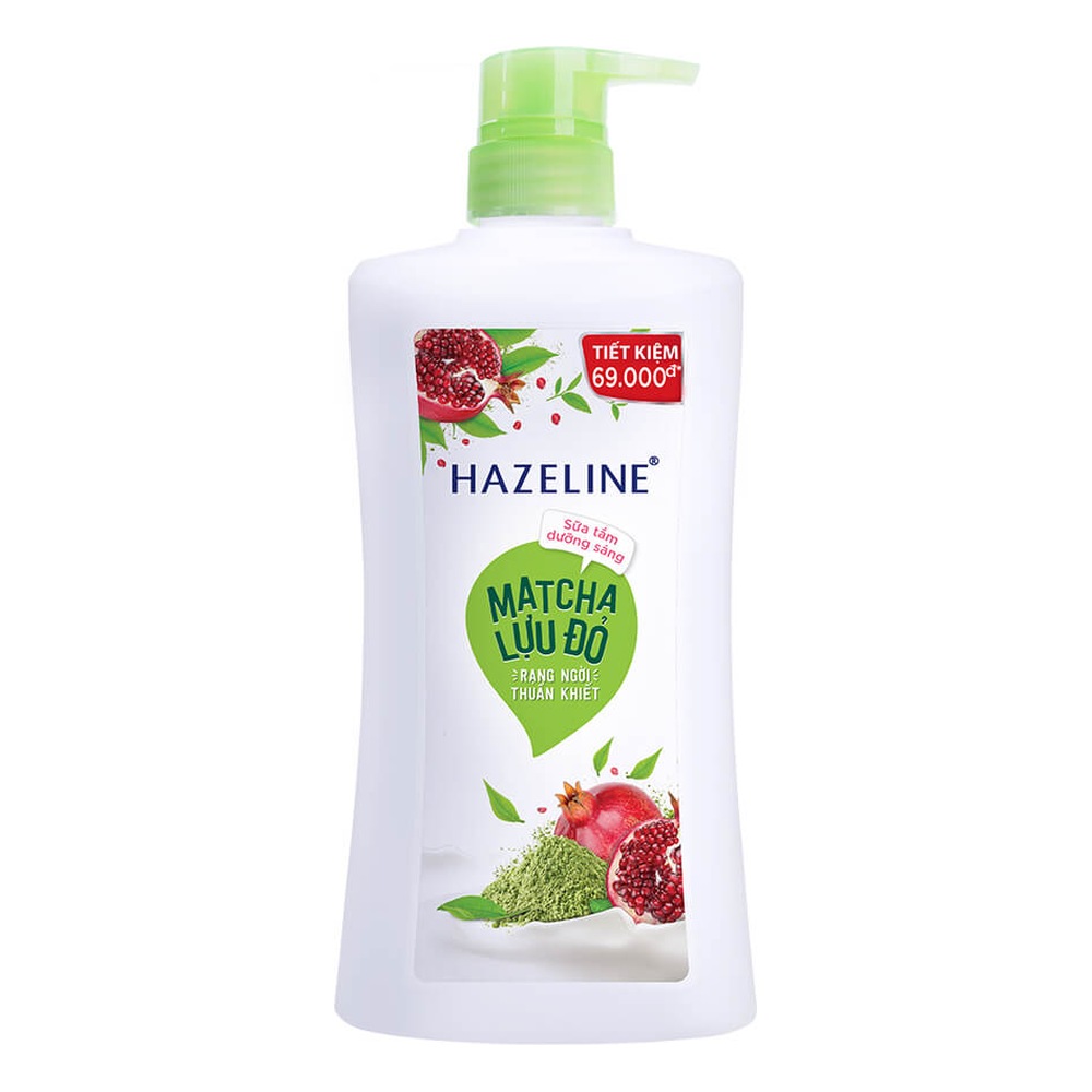 Sữa tắm Hazeline Matcha Lựu Đỏ/hoa nhài chai 670G/8