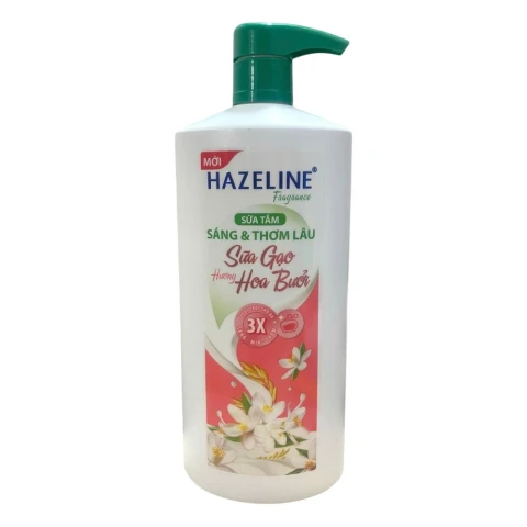 Sữa tắm Hazelin Sữa gạo hương hoa bưởi chai  800g