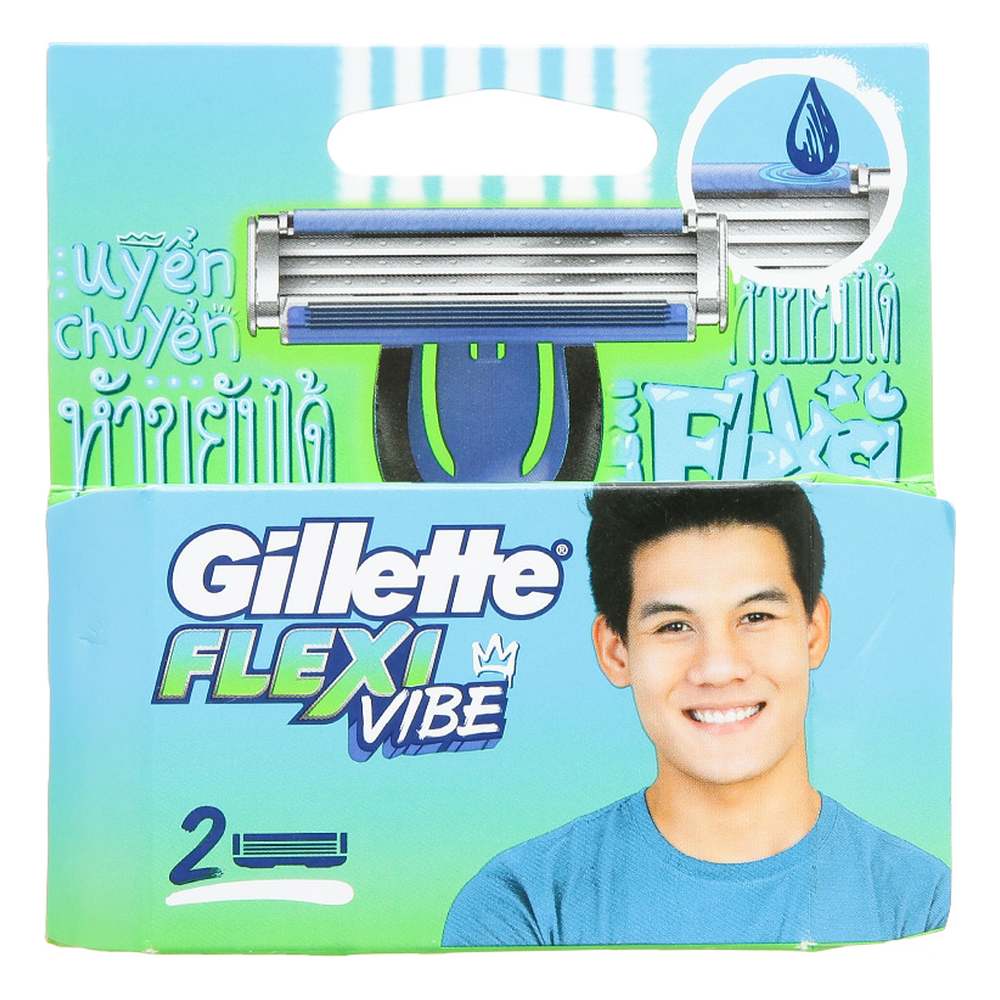 Lưỡi Dao Cạo Râu Gillette Flexi 2Up Vỉ 2 Lưỡi@