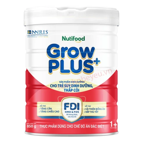 SB NutiFood Grow Plus+1+(đỏ) suy dinh dưỡng, từ 1-2 tuổi 850gr