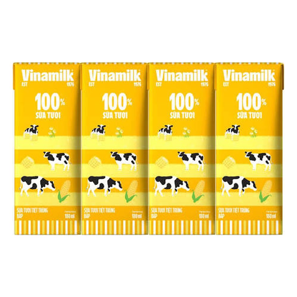 Sữa tươi tiệt trùng VNM bắp 180ml*4/12