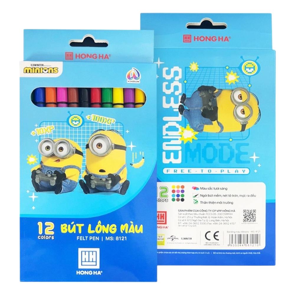 Bút lông màu Minions 12 màu 8121
