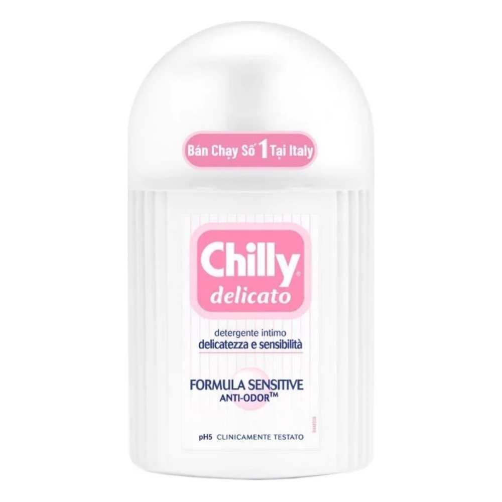 Dung dịch vệ sinh Chilly Delicato dịu nhẹ hồng 200ml
