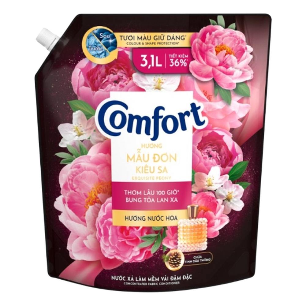 Nước xả vải COMFORT Hoa Mẫu đơn 3.1L