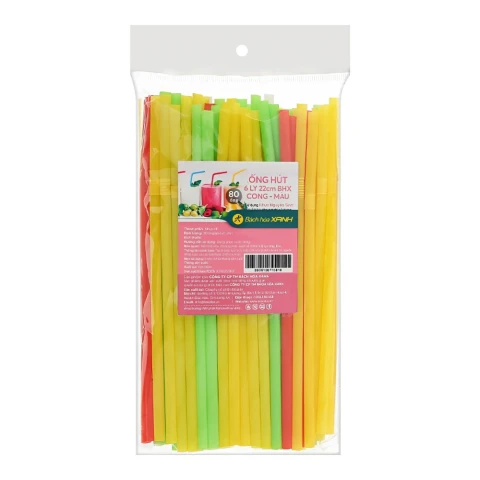 Ống hút gập mầu loại ngắn     TQ150