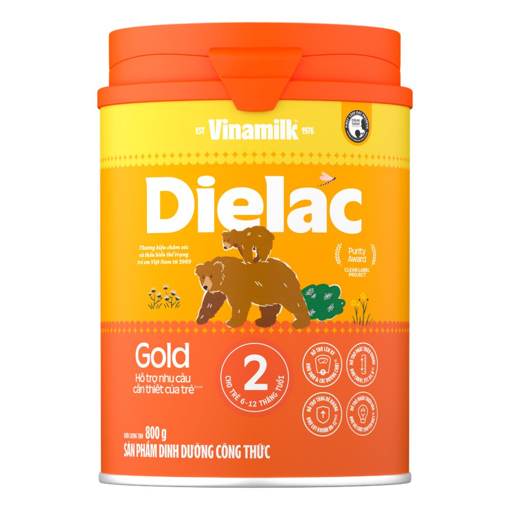 Sữa bột VNM Dielac Alpha Gold 2 HT 800gr/12