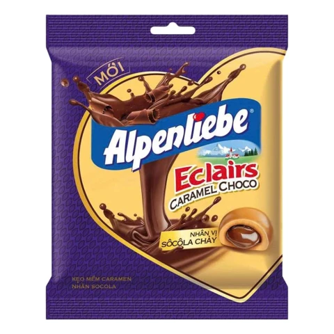 Kẹo Alpenliebe Eclairs caramen sô cô la 63,7gr/36@
