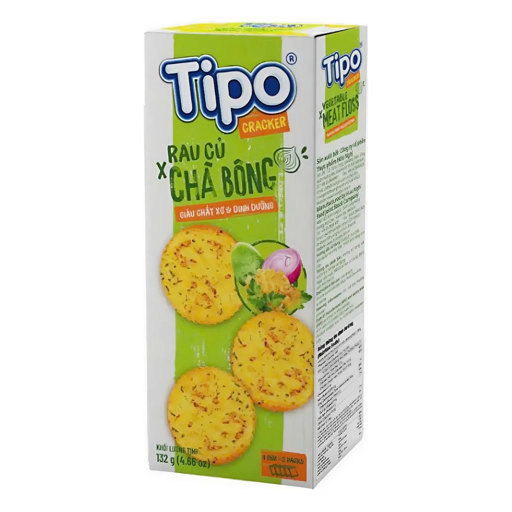 Bánh TIPO cracker rau củ chà bông 132gr/24