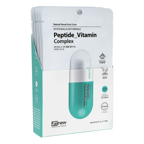 Đắp mặt nạ BENEW Whitening & Anti Wrinkle_ Peptide Vitamin Mask Pack 26ml 2+1KM