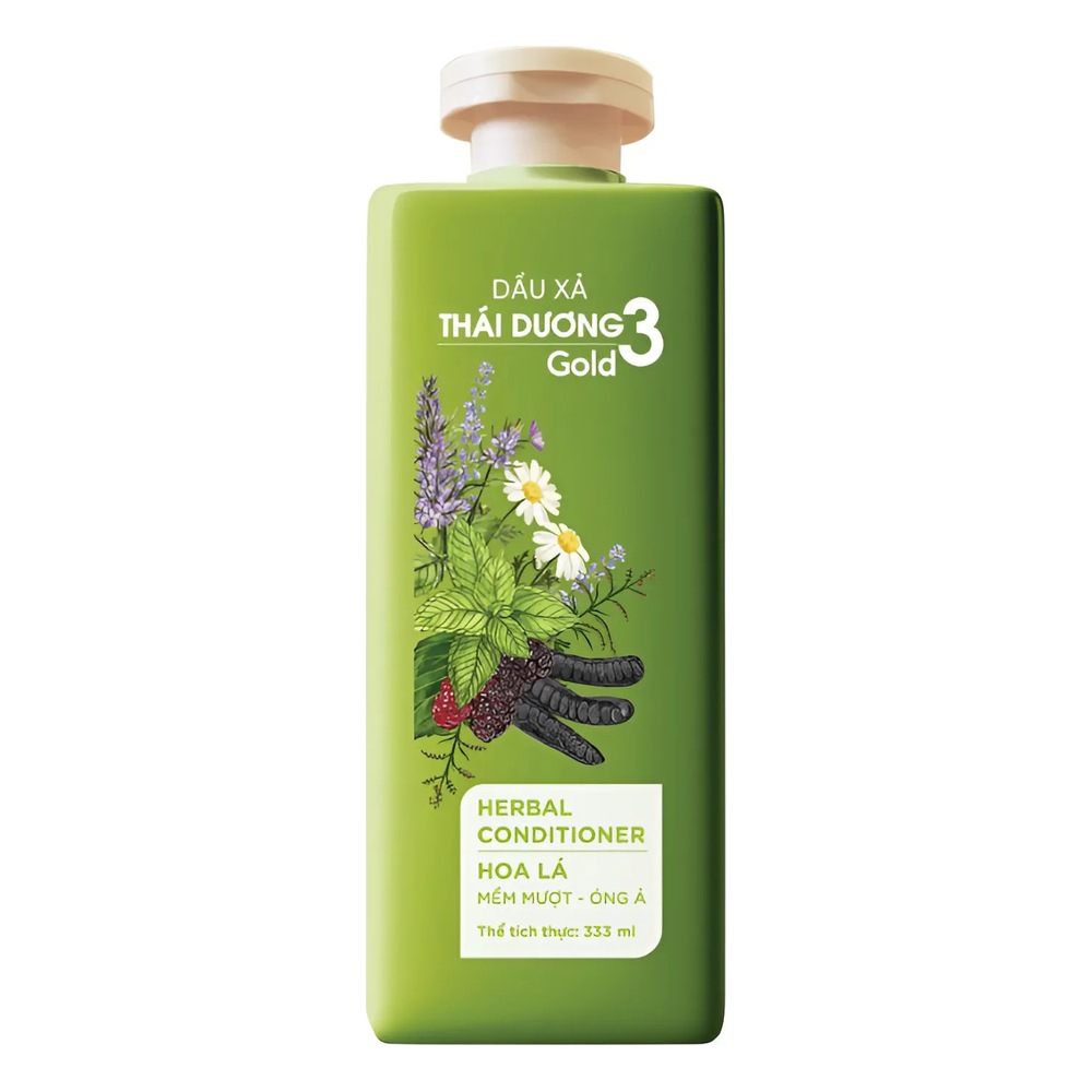 Dầu xả Thái Dương Gold 3 hoa lá mượt óng 330ml