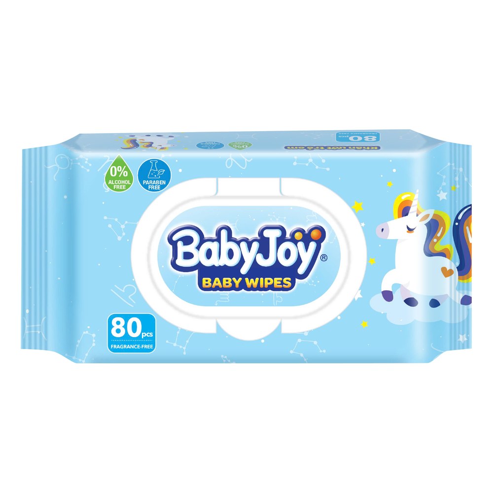 Khăn ướt Baby Joy không hương nắp nhựa 80-2406