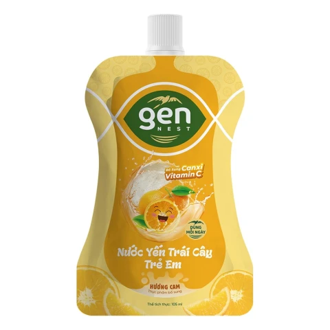 Nước yến trái cây  Gennest hương Cam 105ml