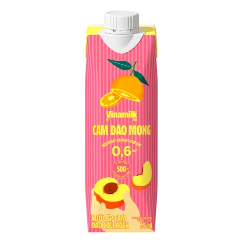 Nước ép Vinamilk cam đào mọng collagen 275ml/12