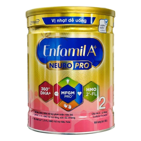 Sữa bột Enfamil A+ Neuropro2-FL HMO từ 6-12 tháng 830gr