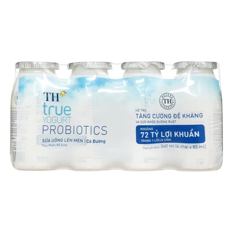 Sữa chua uống TH True Yogurt Probiotics lốc 4*85ml