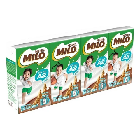 Sữa Milo NestleA2 ít đường 4*110ml