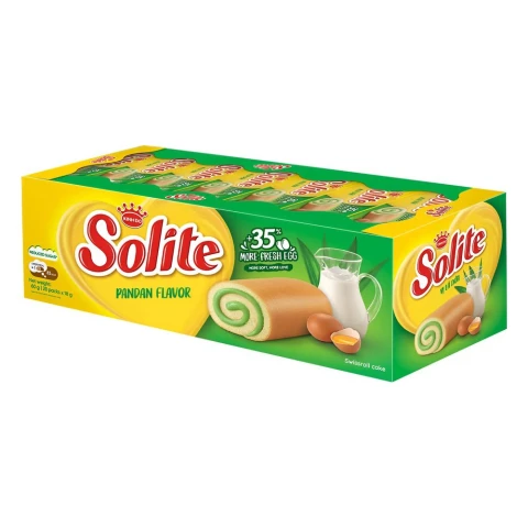 Bánh Solite bông lan cuộn lá dứa 324gr/12