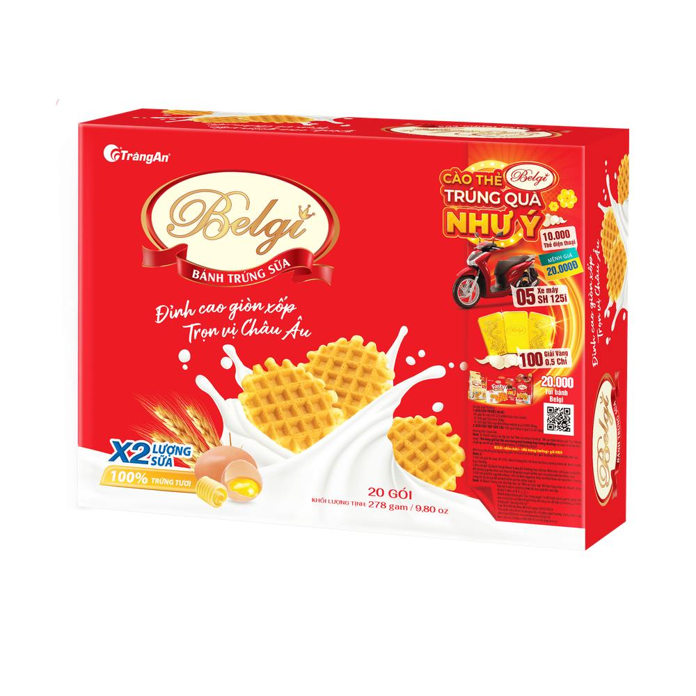 Bánh trứng sữa giòn Belgi  278gr