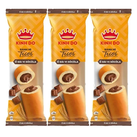 Bánh mì tươi Kinh Đô ổ dài vị socola 80gr
