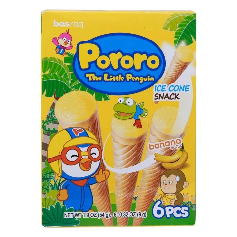 Bánh kem ốc quế Pororo vị chuối 54gr