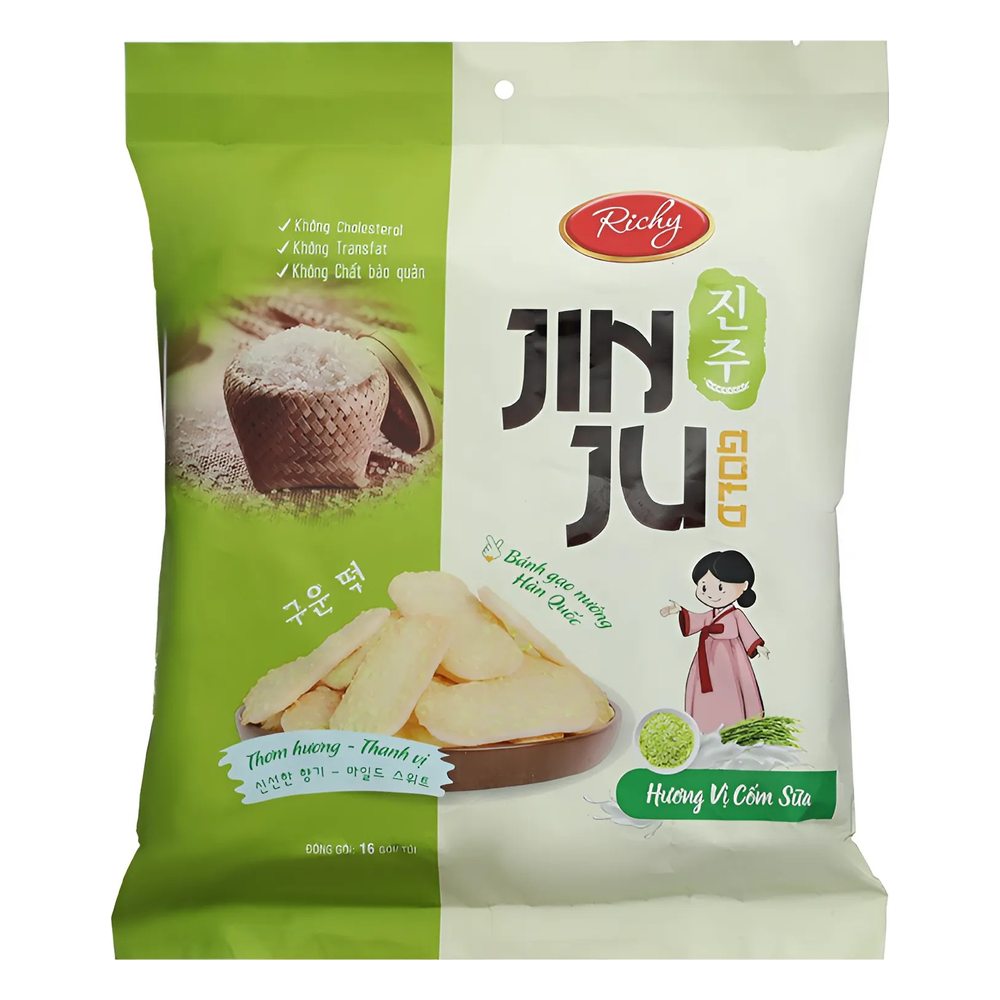 Bánh gạo  Jinju  cốm sữa 145gr