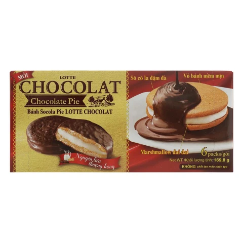 Bánh Socola Pie Lotte Chocolat 169,8gr