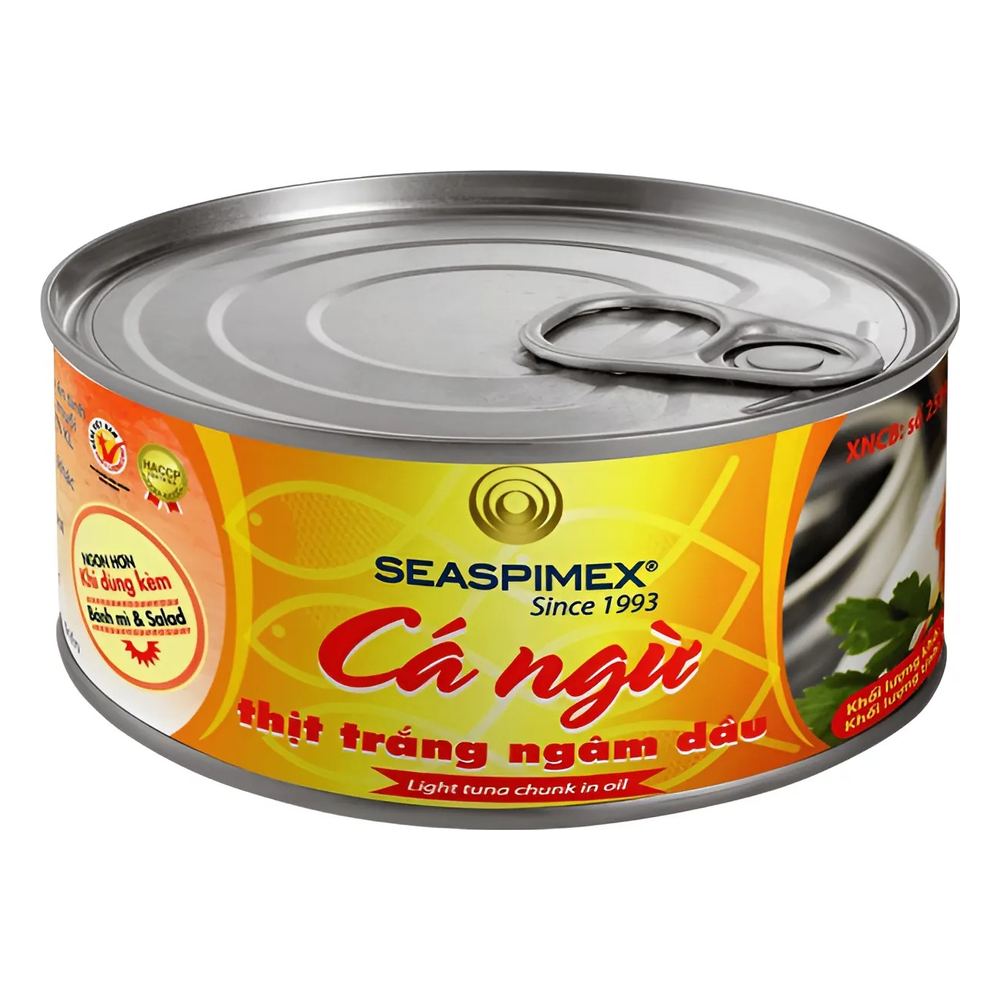 Cá ngừ thịt trắng ngâm dầu Seaspimex  185gr