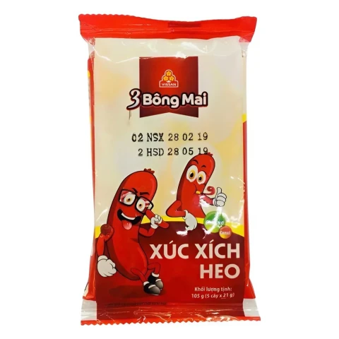 Xúc xích 3 bông mai Vissan bò 105gr