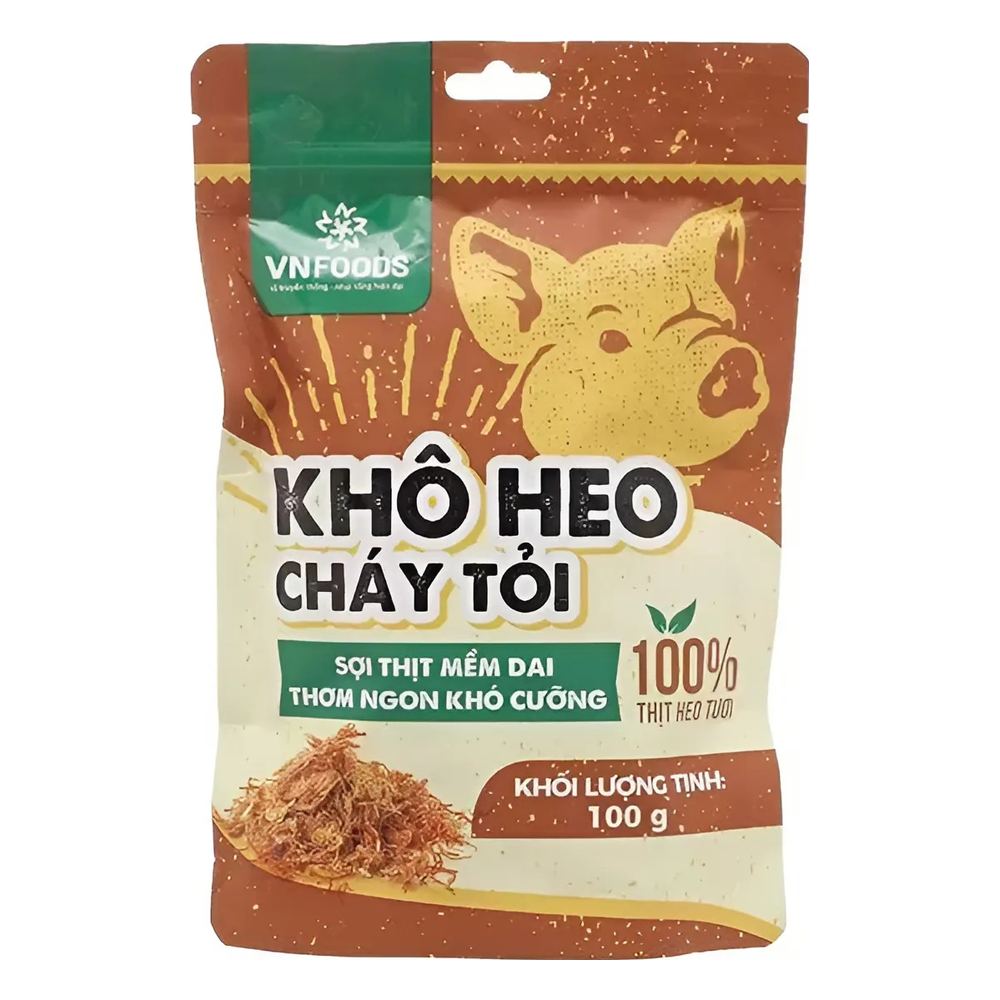 Khô heo  VN-Foods cháy tỏi 100gr