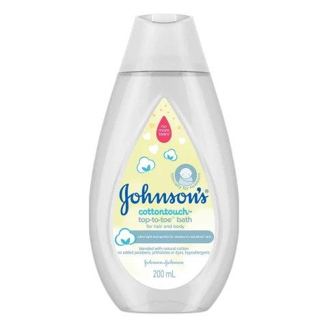 Sữa tắm gội trẻ em Johson s Cottontouch top to toe mềm mịn 200ml
