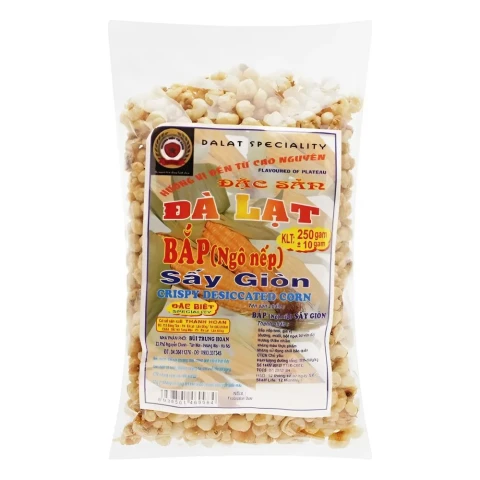 Bắp (ngô nếp) sấy giòn  đặc sản Đà Lạt  giòn Đà Lạt 250gr