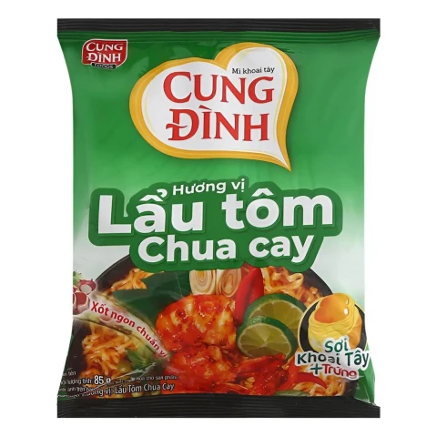 Mì khoai tây Cung Đình lẩu tôm chua cay 79gr