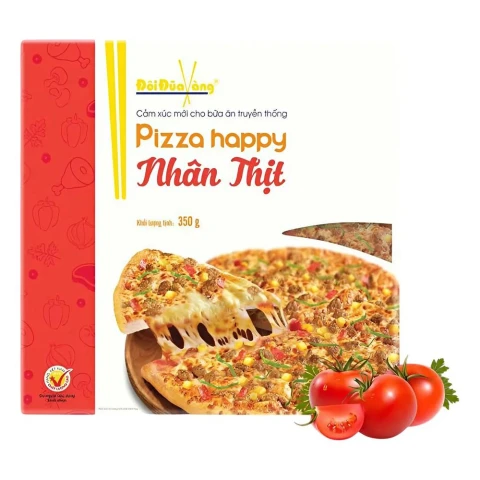 Pizza Meat Loves Đôi Đũa Vàng nhân thịt  350gr