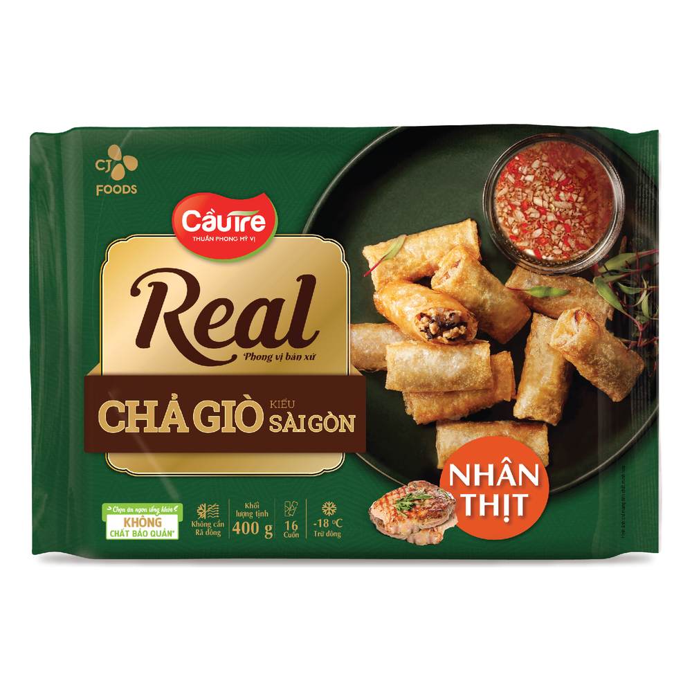Chả giò Real  Cầu Tre nhân thịt  400gr