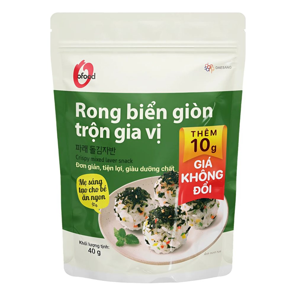 Rong biển giòn khô O Food trộn gia vị 40gr
