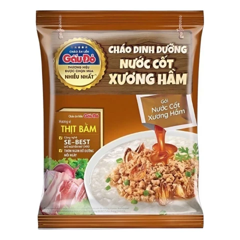 Cháo dinh dưỡng Gấu Đỏ nước cốt xương hầm thịt bằm 57gr