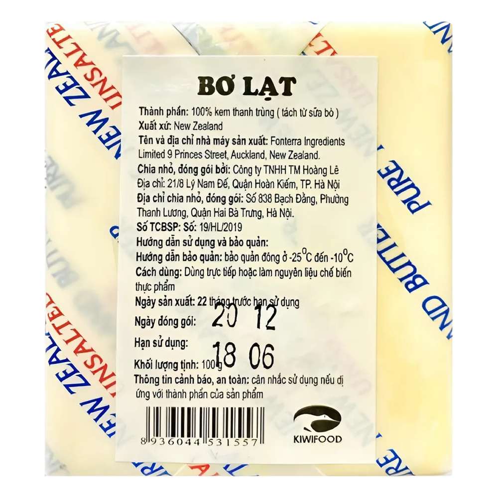 Bơ nhạt New Zealand  Kiwifood  200gr